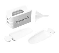 Reinscer Plateau de Recyclage de Poudre de Trempage Portable Outils à Ongles Double-Couche Pratique à Ongles BoîTe de RéCupéRation de Poudre de Diamant