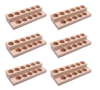 Reinscer Plateau d'huile essentielle 6 x 11 trous - Présentoir de présentation naturel fait à la main - Station de démonstration pour bouteilles de 5-15 ml