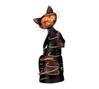Reinscer Porte-bouteille de vin en forme de chat, en métal, sculpture décorative pour bouteille de vin,