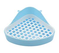 Reinscer Poubelle de toilette en forme de lapin, pot d'angle pour animaux de compagnie, pour lapins et hamsters (bleu)