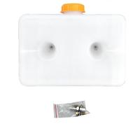 Reinscer Réservoir de carburant en plastique de 5 l - Réservoir d' à 2 trous avec couvercle et plastique jaune - Pour voiture, caravane