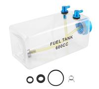 Reinscer Réservoir de carburant essence Bouteille en plastique transparent 600 CC CNC pour gaz RC et avion nitro
