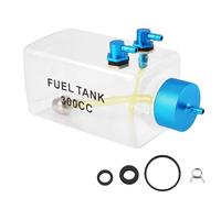 Reinscer Réservoir de carburant essence Bouteille en plastique transparente 300CC CNC pour avion RC gaz et nitro