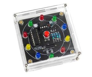 Reinscer Roue de la fortune électronique à faire soi-même, roue de la fortune électronique, roue de loterie LED Shake, kit de production de circuits imprimés amusants pour débutants