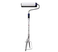 Reinscer Rouleau à peinture Airless, couvercle Hvlp, rouleau de peinture en métal Airless, pulvérisateur puissant avec tige d'extension de 30 cm de large, convient pour pulvérisateur