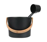Reinscer Seau en aluminium finlandais pour sauna - Ensemble de cuillères avec long - Seau de sauna - Pièces de rechange pour sauna - Accessoires