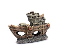 Reinscer Statue de chars d'aménagement paysager - Accessoire décoratif - Mini épave de bateau - 1 pièce