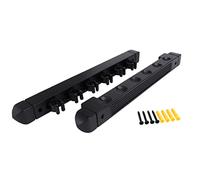 Reinscer Support de queue de billard en bois dur pour mural - 6 clips - Noir