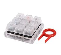 Reinscer Testeur de clavier acrylique 9 capuchons en plastique transparent pour commutateurs Cherry MX