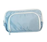 Reinscer Trousse à crayons pour étudiants, sac de rangement, trousse de maquillage pour filles, grande capacité, boîte de papeterie simple avec fenêtre , bleu ciel