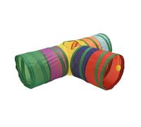 Reinscer Tunnel et tubes en forme de lapin - Pliable - 3 voies - Cachette pour petits animaux - Jouet pour lapins nains