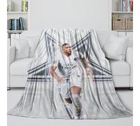 REIPOL Mbappé Couverture Douce Et Pelucheuse - Football Couverture Douce Cadeau Anniversaire pour Mari/Petit Ami/Petite Amie/Voisin - Lit Canapé Bureau 50x60inch(127x152cm)