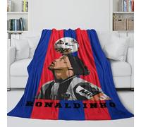 REIPOL Ronaldinho Couverture Douillette - Football La Couverture Mémorable pour Les Enfants Achetée par Les Parents/Grands-Parents - Cadeau d'anniversaire De Noël Appropriée 40x50inch(100x130cm)