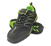 REIS Brecuador-OB_Bz36 Chaussures Professionnelles, Noir/Vert, 36