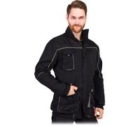 REIS FOR-WIN-J Veste de sécurité isolée | Veste de sécurité isolée | Grammage 280 g/m² | Certifié Oeko-Tex Standard 100 | ISO 13688 | Noir/gris clair | Taille L