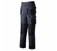 REIS FORECO-T SBJS46 Pantalon de Travail pour Homme, Protecteur, Anti-coupure, Cargo, 80% Polyester 20% Coton, Gris-Noir, Taille 48