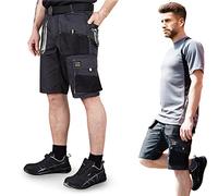 REIS - FORECO-TS BJS - Short de Travail pour Homme, Short Cargo, Gris/Noir/Gris Clair, Taille : S