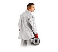 Reis KSB Indianex Veste de protection en cuir pour soudeur Gris clair Uni (A: 170-182 B: 112-126) Taille