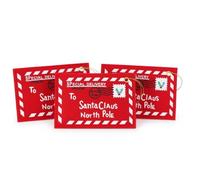 Reis of London XmasTree Lot de 3 enveloppes en feutre avec inscription « Special Delivery » au Père Noël au Pôle Nord Rouge Décoration de Noël à suspendre pour mettre des friandises dans des