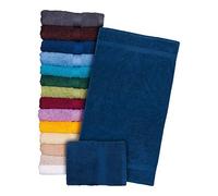 Reis T-SOFT-G_50x90 Sof'touch Lot de 12 serviettes en éponge Bleu foncé 50 x 90 cm