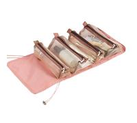 Reisefaltbarer Kulturbeutel - 53 cm Oxford-Gewebe Make-Up Tasche | Aufrollbar mit Mesh und Hart-PC - Praktischer Organizer für Reisen Urlaub Koffer Rucksack Kosmetik