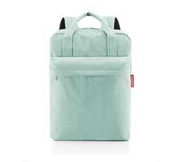 reisenthel Allday Backpack M - Sac à dos polyvalent pour la vie quotidienne, les voyages, le shopping ou le travail - Imperméable, bagage à main autorisé, velours côtelé menthe