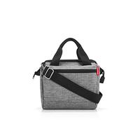 reisenthel allrounder cross - sac à bandoulière réglable, petit format, 3 compartiments et 1 zippé à l'intérieur, 2 compartiments zippés extérieurs, 2 poignées, volume de 4l, en twist silver