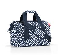 reisenthel Allrounder M - Un Sac Type Sacoche Docteur avec Grande Ouverture à arceaux, Ouverture avec Fermeture zippée, 6 Compartiments intérieurs, 2 poignées, en Signature Navy