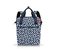 reisenthel allrounder R - 2-en 1 sac à dos et cabas pratique pour les voyages, 3 compartiments & 1 zippé à l'intérieur, 2 & 1 zippé à l'extérieur, 2 poignées, bandoulière, en signature navy