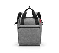 reisenthel allrounder R - 2-en 1 sac à dos et cabas pratique pour les voyages, 3 compartiments & 1 zippé à l'intérieur, 2 & 1 zippé à l'extérieur, 2 poignées, bandoulière, en twist silver