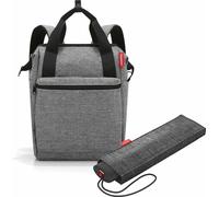 reisenthel allrounder R avec umbrella pocket mini Set, sac à dos, parapluie, Twist Silver, 12 L, 2 pcs.