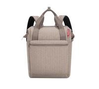 reisenthel Allrounder R Herringbone Mokka Sac à dos et sac de transport en un - Avec languette pour trolleys de voyage