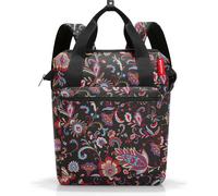 reisenthel Allrounder R Paisley Black - Sac à Dos et Sac de Transport en Un - avec Languette pour Chariot de Voyage, Noir pâle, 31 x 39 x 17 cm, Sac de
