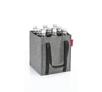 reisenthel bottlebag twist silver - 9 compartiments, recyclage facile des bouteilles, sangles de transport, Couleur:twist silver