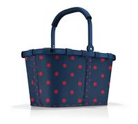 reisenthel carrybag bleu à pois rouges - Panier à provisions solide avec beaucoup d'espace de rangement et poche intérieure pratique - Design élégant et imperméable à l'eau