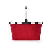 reisenthel carrybag - cabas courses avec cadre aluminium stable, poignée rabattable, poche intérieure zippée, pliable, capacité 22l, polyester de haute qualité, déperlant, en red