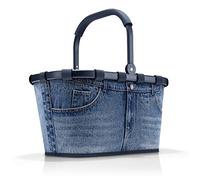 reisenthel carrybag - Cabas Courses avec Cadre Aluminium Stable, poignée Rabattable, Poche intérieure zippée, Pliable, capacité 22l, Polyester de Haute qualité, déperlant, en Jeans Classic Blue…