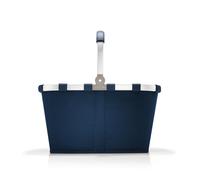 reisenthel carrybag - cabas courses avec cadre aluminium stable, poignée rabattable, poche intérieure zippée, pliable, capacité 22l, polyester de haute qualité, déperlant, en dark blue