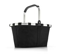 reisenthel carrybag - Cabas Courses avec Cadre Aluminium Stable, poignée Rabattable, Poche intérieure zippée, Pliable, capacité 22l, Polyester de Haute qualité, déperlant, en Black