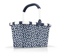 reisenthel carrybag - cabas courses avec cadre aluminium stable, poignée rabattable, poche intérieure zippée, pliable, capacité 22l, polyester de haute qualité, déperlant, en signature navy