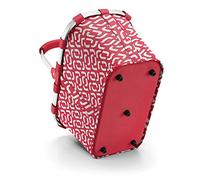 reisenthel carrybag - cabas courses avec cadre aluminium stable, poignée rabattable, poche intérieure zippée, pliable, capacité 22l, polyester de haute qualité, déperlant, en signature red