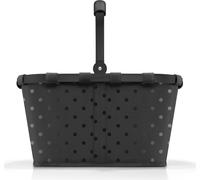 reisenthel carrybag, Einkaufskorb, Korb, Picknickkorb, Frame Glossy Dots Black, 22 L, BK7076