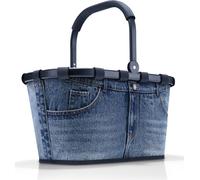 reisenthel carrybag, Einkaufskorb, Korb, Picknickkorb, Tragetasche, Jeansmaterial, Frame Jeans Classic Blue, 22 L, BK4082