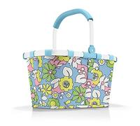 reisenthel carrybag florist lagoon- Panier à provisions solide avec beaucoup d'espace de rangement et poche intérieure pratique - Design élégant et imperméable à l'eau