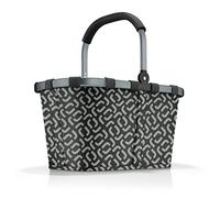 reisenthel carrybag frame - cabas courses avec cadre aluminium stable, poignée rabattable, poche intérieure zippée, pliable, capacité 22l, polyester de haute qualité, déperlant, en signature black