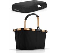 reisenthel carrybag mit cover, 2-tlg., Einkaufskorb, Deckel, Abdeckung, Korb, Polyestergewebe, frame gold / black, 22 L