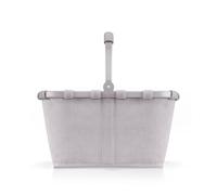 reisenthel Carrybag - Panier à provisions Stable avec Beaucoup d'espace de Rangement et Poche intérieure Pratique - Design élégant et imperméable, Velours côtelé Gris, Panier de Courses