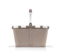 reisenthel Carrybag - Panier à provisions stable avec beaucoup d'espace de rangement et poche intérieure pratique - Design élégant et imperméable, Moka à chevrons, Décontracté et élégant