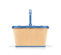 reisenthel Carrybag - Panier à provisions Stable avec Beaucoup d'espace de Rangement et Poche intérieure Pratique - Design élégant et imperméable, Frame Raffia Blue, Panier de Courses