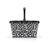 reisenthel Carrybag - Panier à provisions Stable avec Beaucoup d'espace de Rangement et Poche intérieure Pratique - Design élégant et imperméable, Frame Leo Nero, Panier de Courses